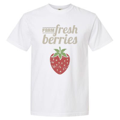 Cute Strawberry Farm Funny Strawberry Farming Garment-Dyed Heavyweight T-Shirt