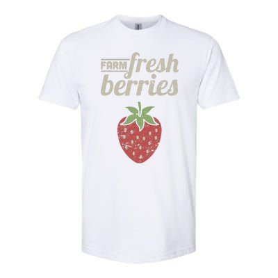 Cute Strawberry Farm Funny Strawberry Farming Softstyle CVC T-Shirt