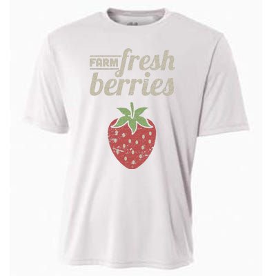 Cute Strawberry Farm Funny Strawberry Farming Cooling Performance Crew T-Shirt