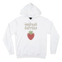 Cute Strawberry Farm Funny Strawberry Farming Hoodie