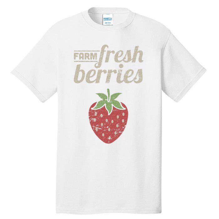 Cute Strawberry Farm Funny Strawberry Farming Tall T-Shirt