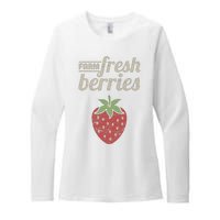 Cute Strawberry Farm Funny Strawberry Farming Womens CVC Long Sleeve Shirt