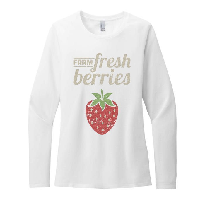 Cute Strawberry Farm Funny Strawberry Farming Womens CVC Long Sleeve Shirt