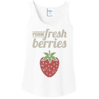 Cute Strawberry Farm Funny Strawberry Farming Ladies Essential Tank