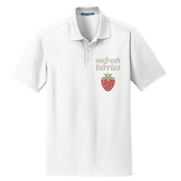 Cute Strawberry Farm Funny Strawberry Farming Dry Zone Grid Polo