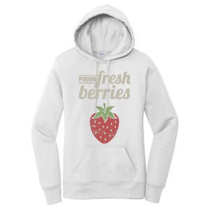 Cute Strawberry Farm Funny Strawberry Farming Women's Pullover Hoodie