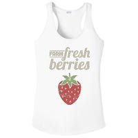 Cute Strawberry Farm Funny Strawberry Farming Ladies PosiCharge Competitor Racerback Tank