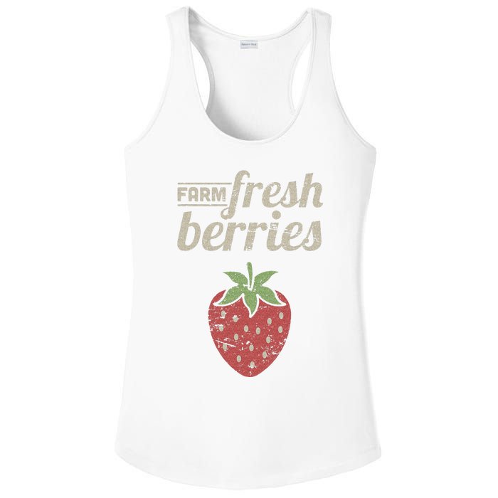 Cute Strawberry Farm Funny Strawberry Farming Ladies PosiCharge Competitor Racerback Tank