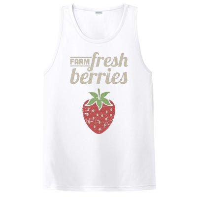 Cute Strawberry Farm Funny Strawberry Farming PosiCharge Competitor Tank