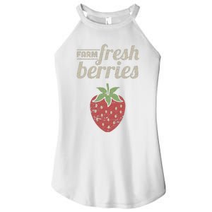 Cute Strawberry Farm Funny Strawberry Farming Women's Perfect Tri Rocker Tank