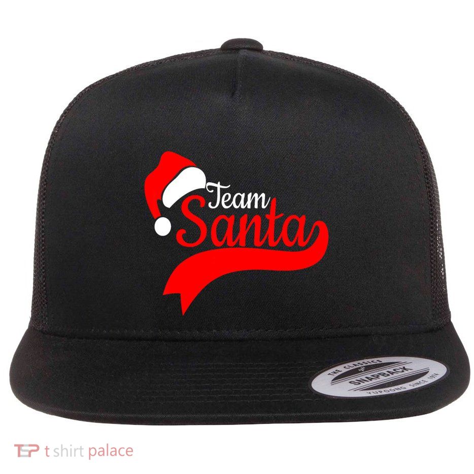 Christmas Squad Family Matching Team Santa Pajamas Gift Flatbill Hat