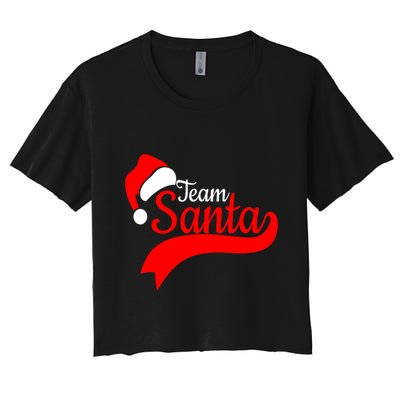 Christmas Squad Family Matching Team Santa Pajamas Gift Crop Top