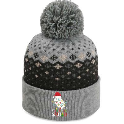 Christmas Squad Funny Xmas Tree Hockeypuck Santa Hat Gift The Baniff Cuffed Pom Beanie