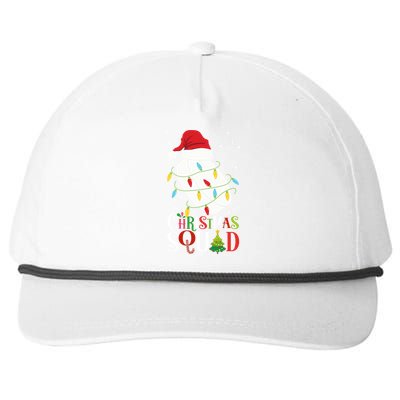 Christmas Squad Funny Xmas Tree Hockeypuck Santa Hat Gift Snapback Five-Panel Rope Hat