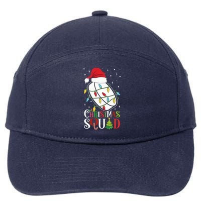 Christmas Squad Funny Xmas Tree Hockeypuck Santa Hat Gift 7-Panel Snapback Hat