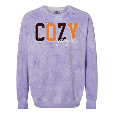 Cozy Season Fall Lover Colorblast Crewneck Sweatshirt