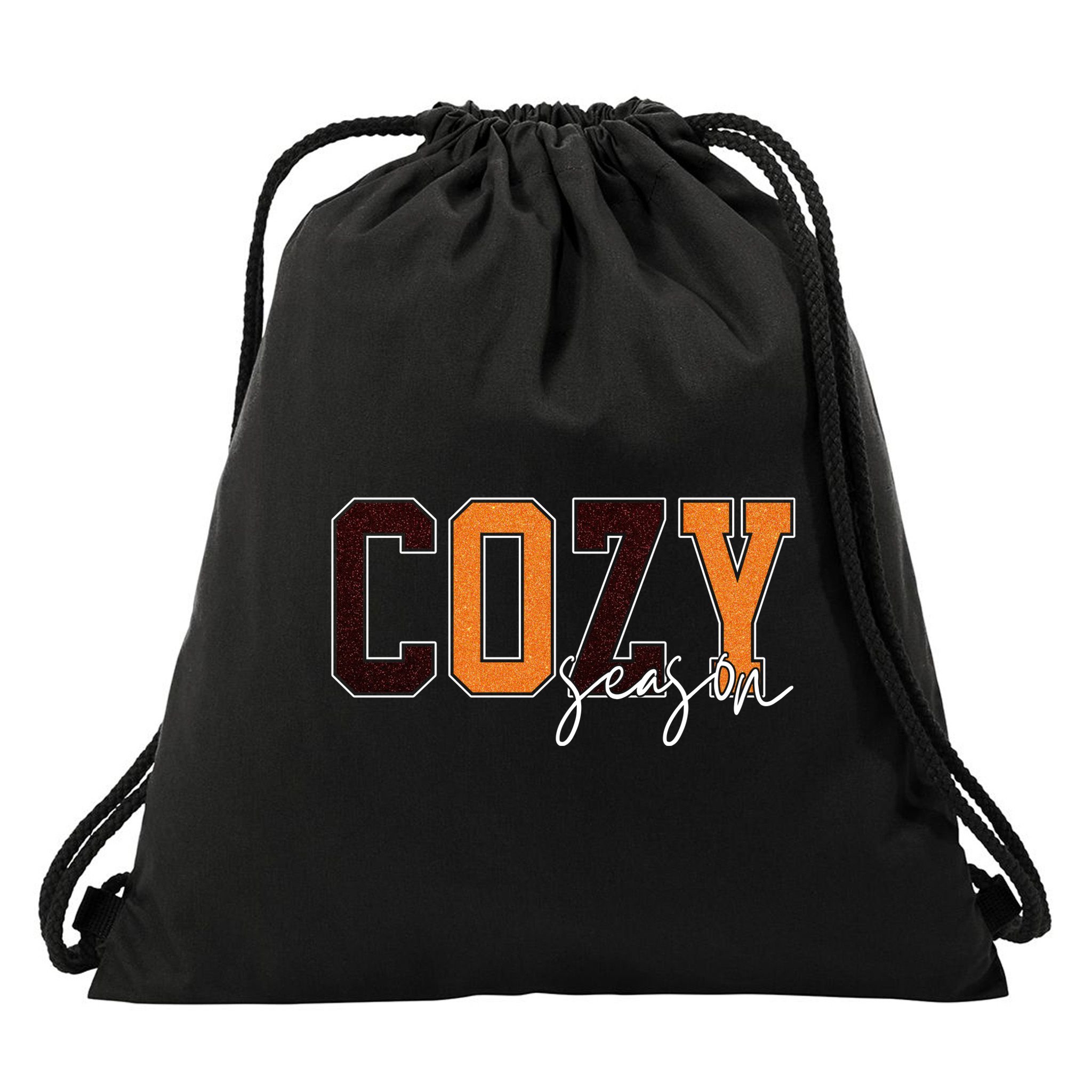 Cozy Season Fall Lover Drawstring Bag