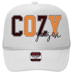 Cozy Season Fall Lover High Crown Mesh Back Trucker Hat