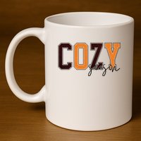 Cozy Season Fall Lover 11oz C Handle Ceramic Mug