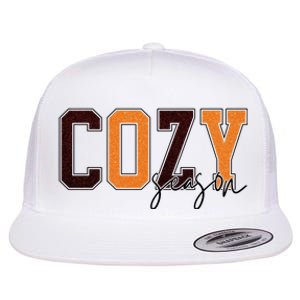 Cozy Season Fall Lover Flat Bill Trucker Hat