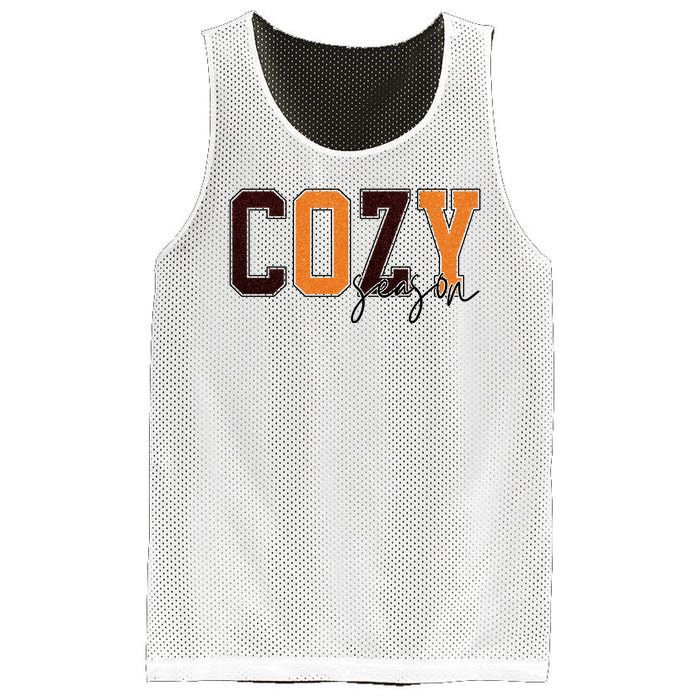 Cozy Season Fall Lover Mesh Reversible Basketball Jersey Tank