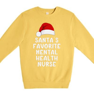 Christmas SantaS Favorite Mentor Funny Xmas Pajama Premium Crewneck Sweatshirt