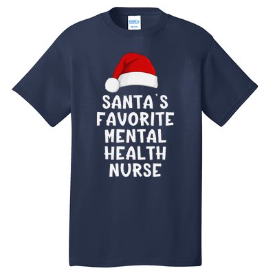 Christmas SantaS Favorite Mentor Funny Xmas Pajama Tall T-Shirt