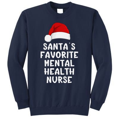 Christmas SantaS Favorite Mentor Funny Xmas Pajama Tall Sweatshirt