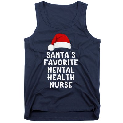 Christmas SantaS Favorite Mentor Funny Xmas Pajama Tank Top