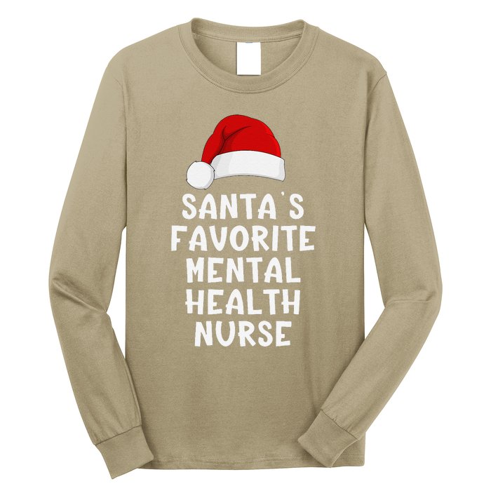 Christmas SantaS Favorite Mentor Funny Xmas Pajama Long Sleeve Shirt