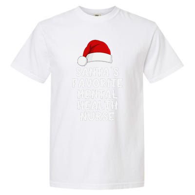 Christmas SantaS Favorite Mentor Funny Xmas Pajama Garment-Dyed Heavyweight T-Shirt