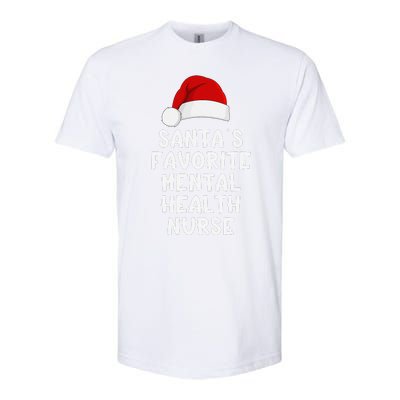 Christmas SantaS Favorite Mentor Funny Xmas Pajama Softstyle CVC T-Shirt