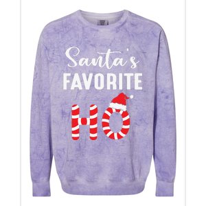 Christmas Santas Favorite Candy Ho Colorblast Crewneck Sweatshirt