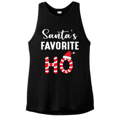 Christmas Santas Favorite Candy Ho Ladies PosiCharge Tri-Blend Wicking Tank