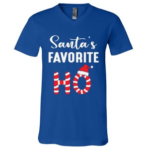 Christmas Santas Favorite Candy Ho V-Neck T-Shirt