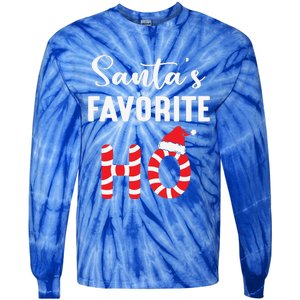 Christmas Santas Favorite Candy Ho Tie-Dye Long Sleeve Shirt