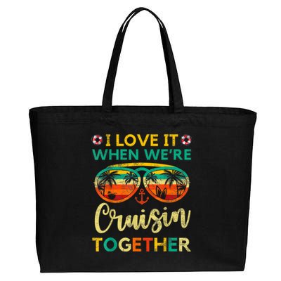 Cruise Ship Family Friends Matching Vacation Trip I Love It Cotton Canvas Jumbo Tote