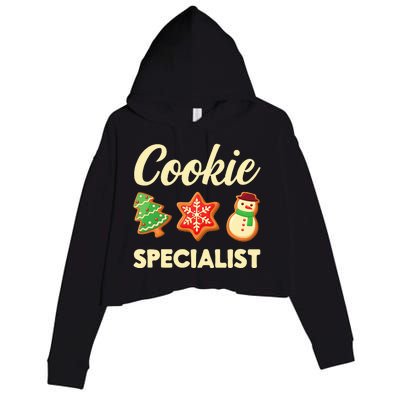 Cookie Specialist for Christmas Cookie Baker Eater Decorator  Crop Fleece Hoodie