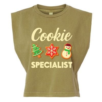 Cookie Specialist for Christmas Cookie Baker Eater Decorator  Garment-Dyed Women's Muscle Tee