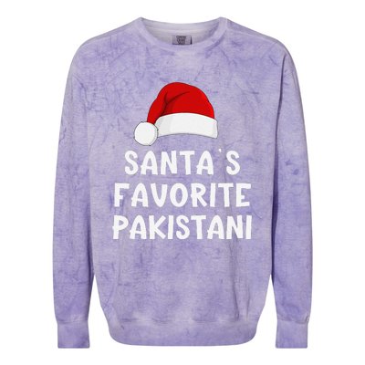 Christmas SantaS Favorite Pakistani Funny Pajama Pakistan Colorblast Crewneck Sweatshirt