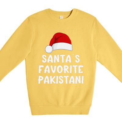 Christmas SantaS Favorite Pakistani Funny Pajama Pakistan Premium Crewneck Sweatshirt