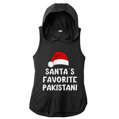 Christmas SantaS Favorite Pakistani Funny Pajama Pakistan Ladies PosiCharge Tri-Blend Wicking Draft Hoodie Tank