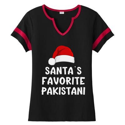 Christmas SantaS Favorite Pakistani Funny Pajama Pakistan Ladies Halftime Notch Neck Tee