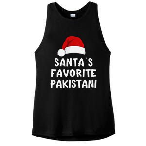 Christmas SantaS Favorite Pakistani Funny Pajama Pakistan Ladies PosiCharge Tri-Blend Wicking Tank