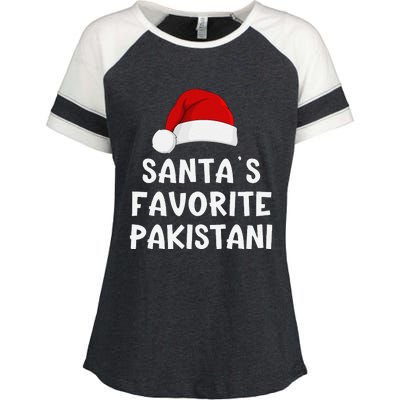 Christmas SantaS Favorite Pakistani Funny Pajama Pakistan Enza Ladies Jersey Colorblock Tee