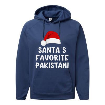 Christmas SantaS Favorite Pakistani Funny Pajama Pakistan Performance Fleece Hoodie