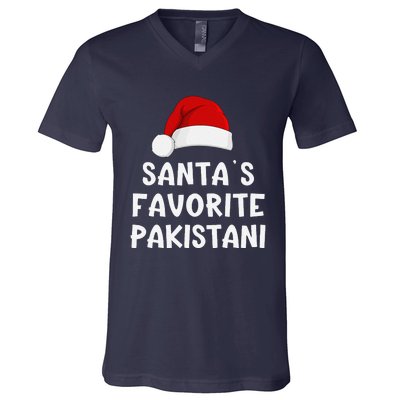 Christmas SantaS Favorite Pakistani Funny Pajama Pakistan V-Neck T-Shirt