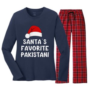 Christmas SantaS Favorite Pakistani Funny Pajama Pakistan Women's Long Sleeve Flannel Pajama Set 