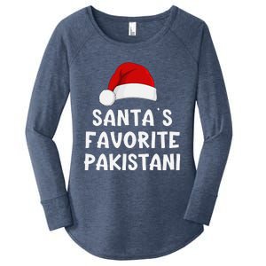 Christmas SantaS Favorite Pakistani Funny Pajama Pakistan Women's Perfect Tri Tunic Long Sleeve Shirt