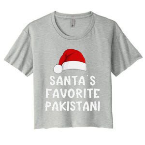 Christmas SantaS Favorite Pakistani Funny Pajama Pakistan Women's Crop Top Tee